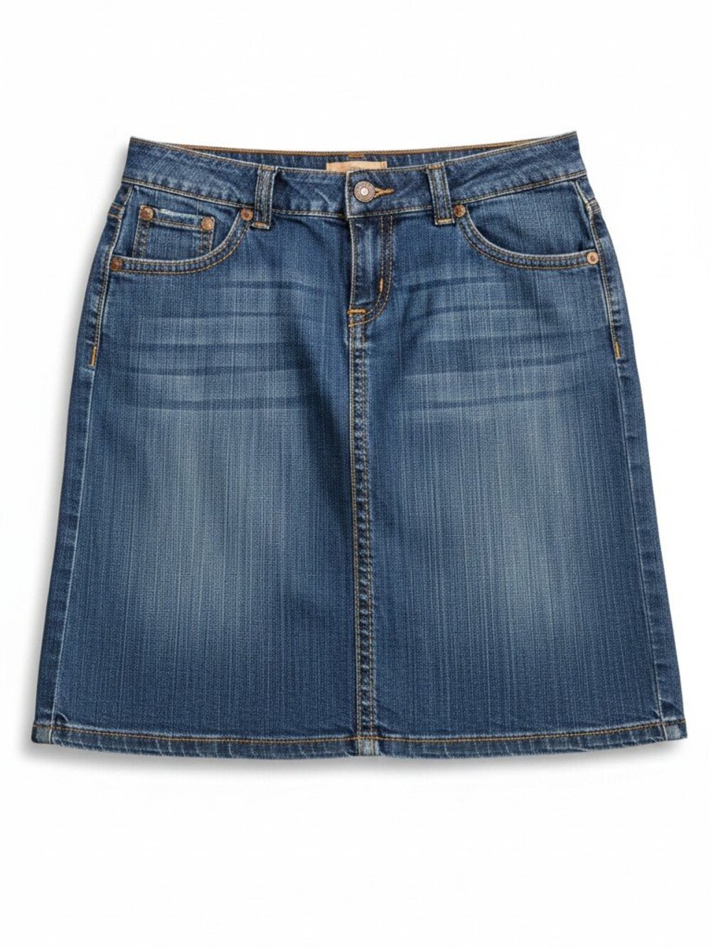DownEast Basics Hot to Trot Denim Jean Skirt Size Medium